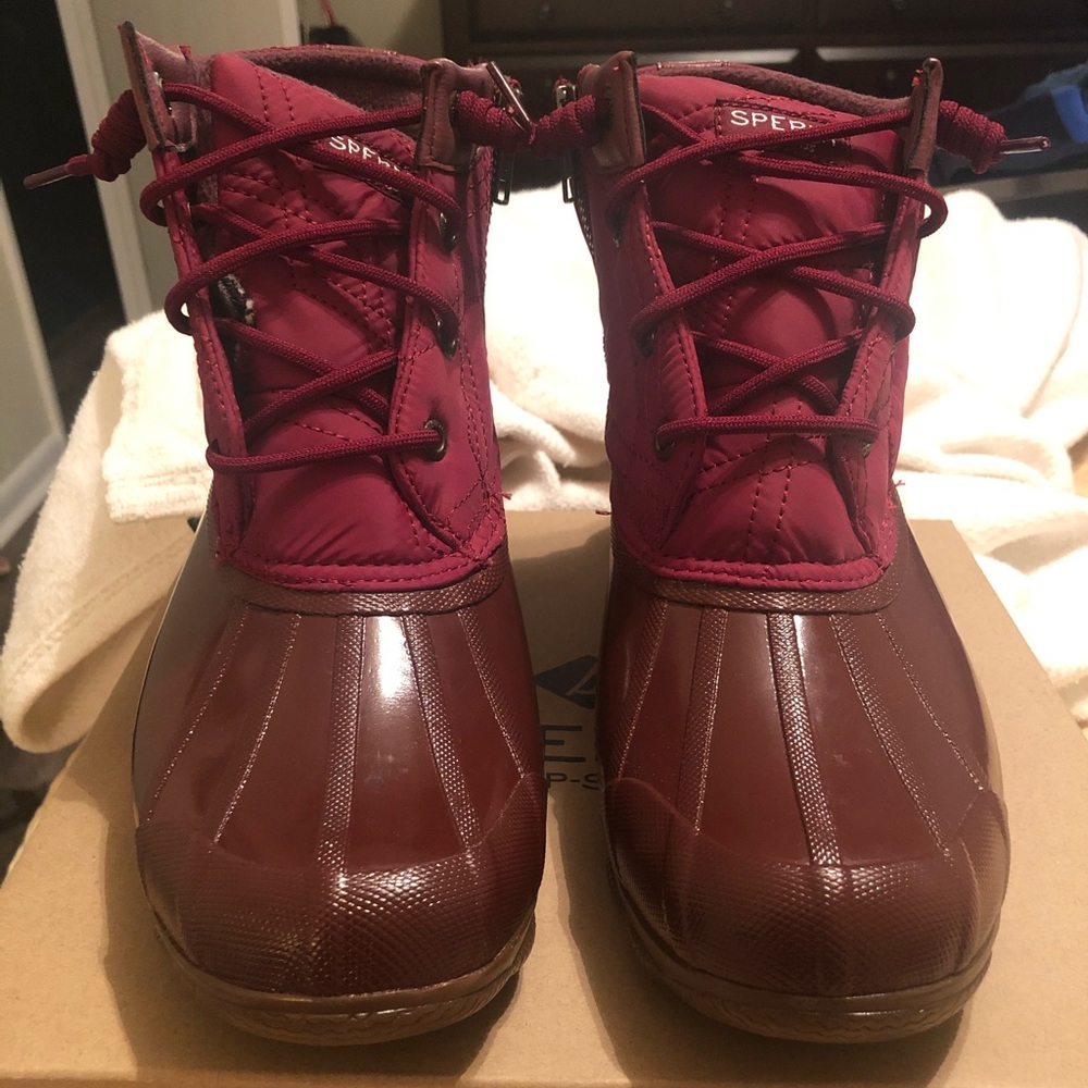🔥Burgundy Sperry Duck Boot
